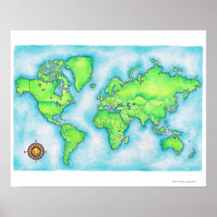 Poster Mapa do mundo 15