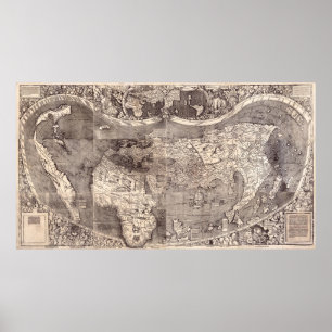 Poster Mapa do mundo   1507
