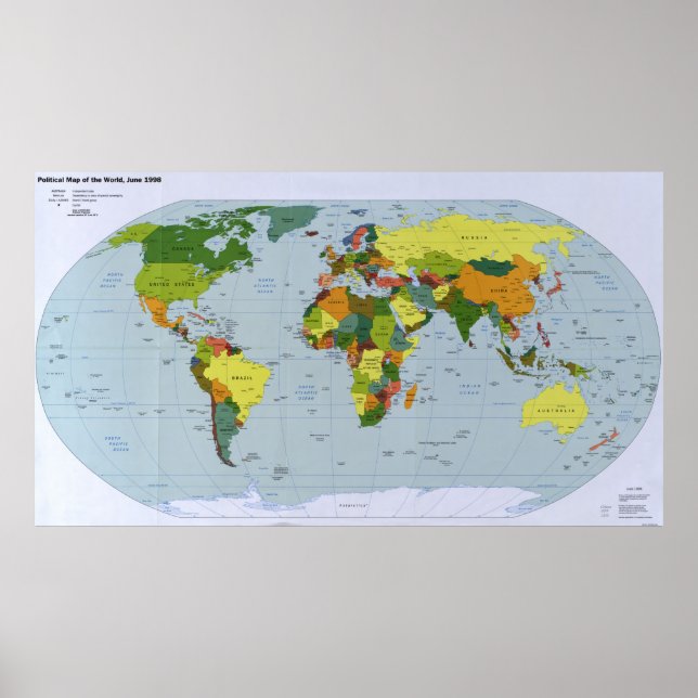 Poster Mapa do Mundo (1998) (Frente)