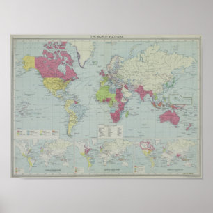 Pôster Mapa do mundo 2