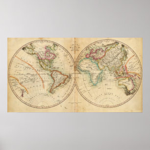 Pôster Mapa do Mundo 3