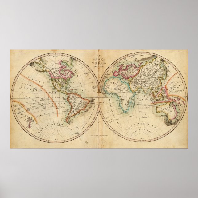 Pôster Mapa do Mundo 3 (Frente)