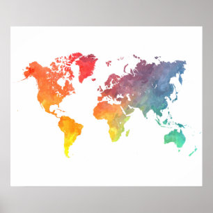 Pôster mapa do mundo 5