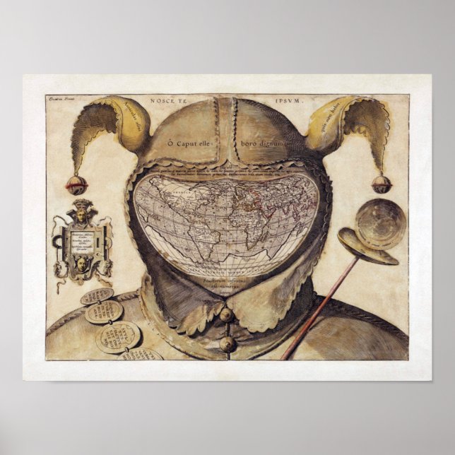 Poster Mapa do Mundo Boné de Fool (Frente)