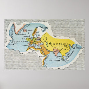 Poster MAPA DO MUNDO, c1300.