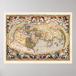 Poster Mapa do Mundo de Gerard Mercator