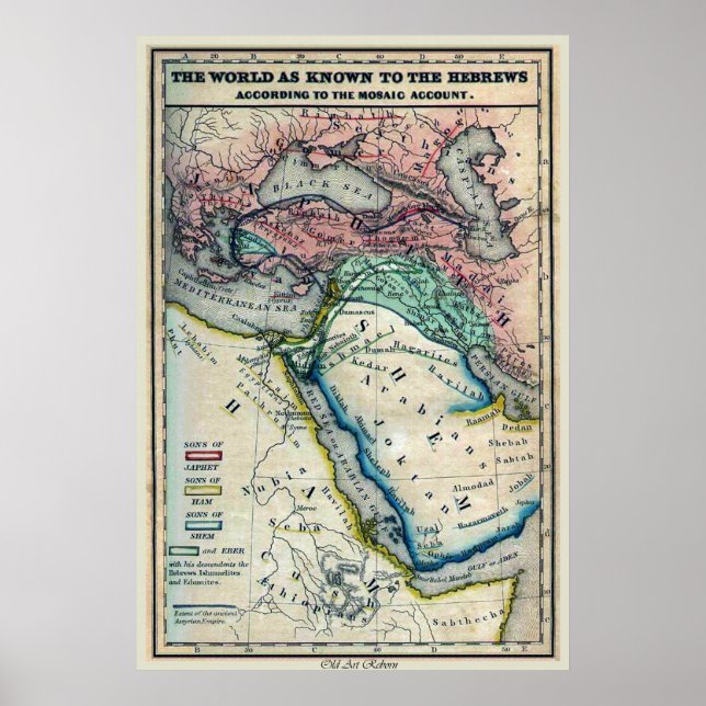 Poster Mapa do 'Mundo de Noah' (Frente)