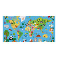 Mapa do Mundo Engraçado