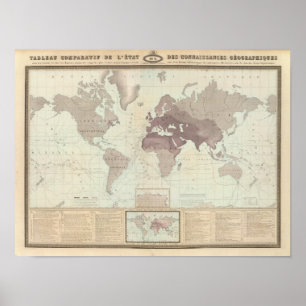 Poster Mapa do Mundo Histórico