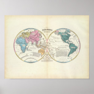 Poster Mapa do mundo histórico 3