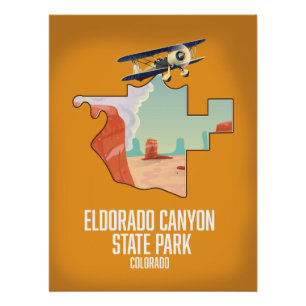 Pôster Mapa do Parque Estadual do Eldorado Canyon