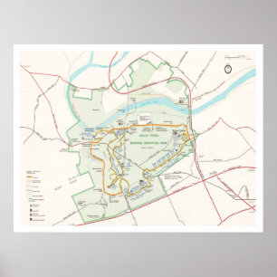 Poster Mapa do Parque Histórico Nacional do Vale Forge (