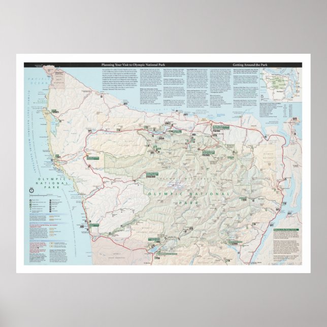 Poster Mapa do Parque Nacional da olimpiadas (2010) (Frente)