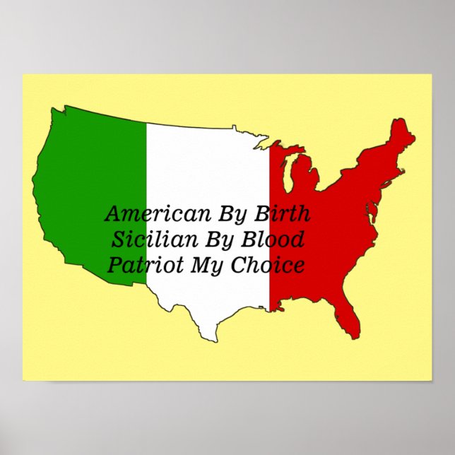 Poster Mapa do Patrimônio Italiano Americano Siciliano do (Frente)