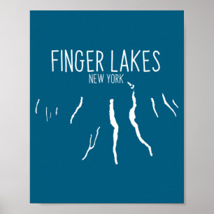 Poster Mapa do Projeto New York Finger Lakes
