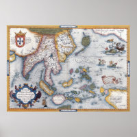 Mapa do século XVI do E.S. Ásia