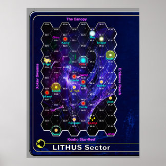 Poster Mapa do setor Lithus