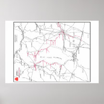 Mapa do sistema ferroviário Hagerstown e Frederick
