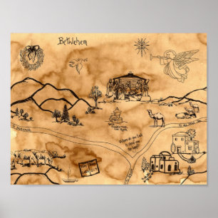 Poster Mapa do tesouro do Natal