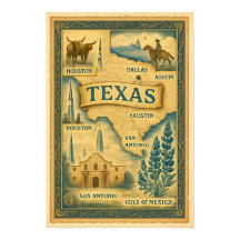 Mapa do Texas, 1885