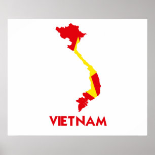 PÔSTER MAPA DO VIETNAME