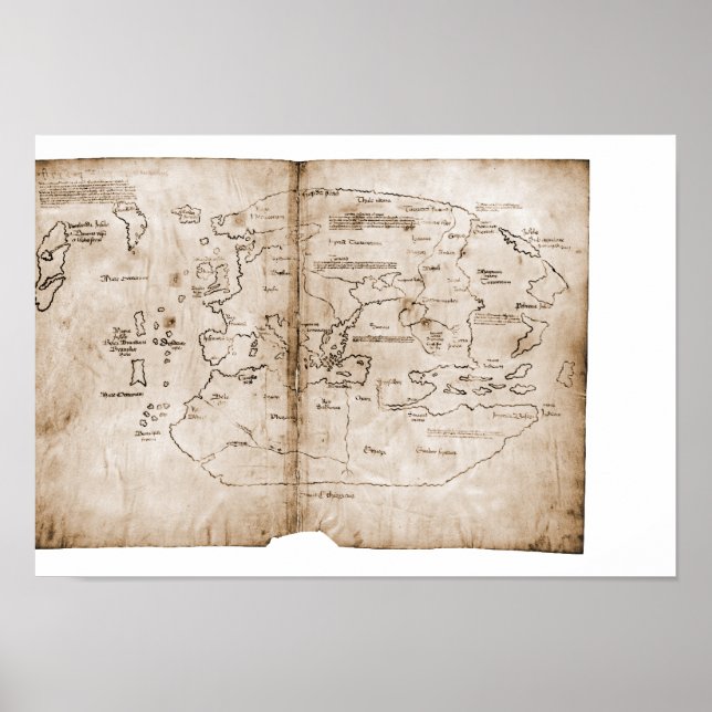 Pôster Mapa do Vinland (Frente)