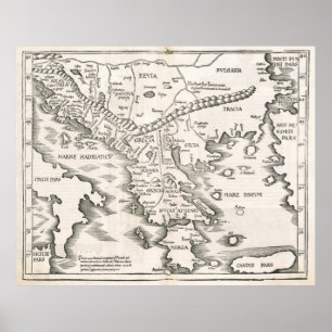 Poster Mapa do vintage da piscina (1525)