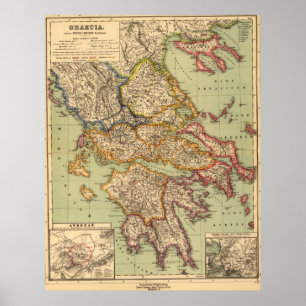 Pôster Mapa do vintage de Piscina (1903)
