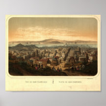 Mapa do Vintage Retro San Francisco