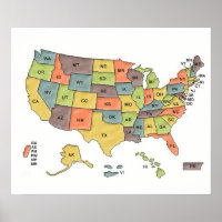 Mapa dos Estados Unidos