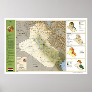 Pôster Mapa dos fatos de Iraque - 1994