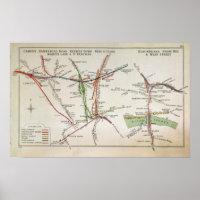 Mapa dos transportes de Londres, c.1915