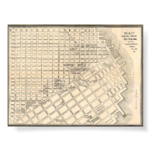 Mapa Dourado Detalhado Vintage de São Francisco 18