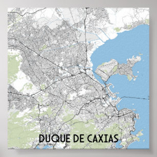 Poster Mapa Duque de Caxias Brasil