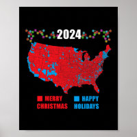 Mapa Eleitoral 2024 Merry Christmas Trump Landslid