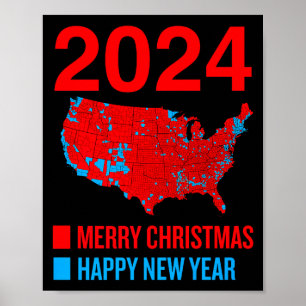 Poster Mapa Eleitoral Preciso de 2024 Feliz Natal Feliz A