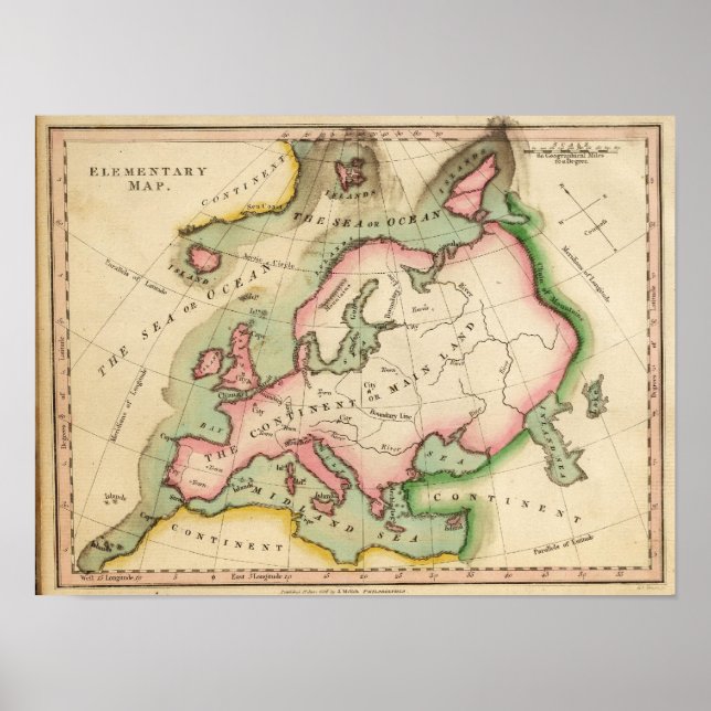 Pôster Mapa Elementar (Frente)