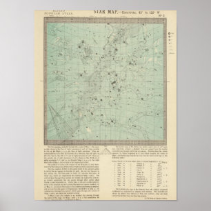 Pôster Mapa em estrela