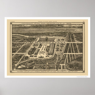 Pôster Mapa Equitativo Mundial de Manhattan Nova Iorque 1