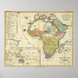 Pôster Mapa etnográfico de África