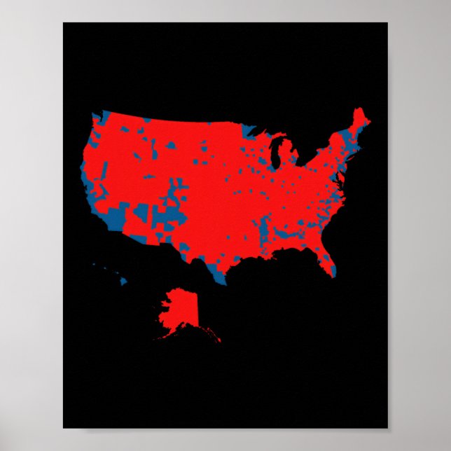 Poster Mapa Exato Dos Resultados Eleitorais De 2024 (Frente)
