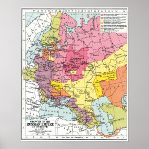 PÔSTER MAPA: EXPANSÃO DE RÚSSIA