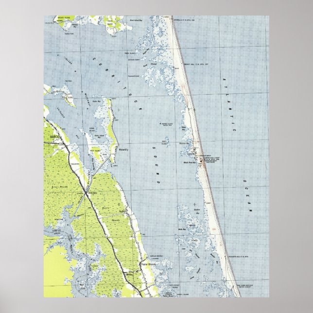 Pôster Mapa Externo do Vintage Norte (1940) (Frente)