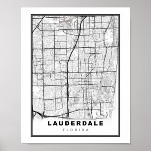 Poster Mapa Fort Lauderdale