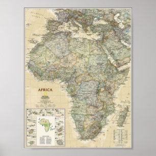 Poster - Mapa Geográfico Nacional da África