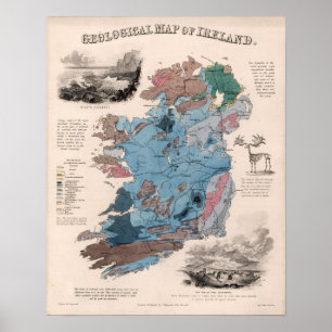 Poster Mapa Geological de Ireland