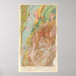 Poster Mapa Geological de New Hampshire