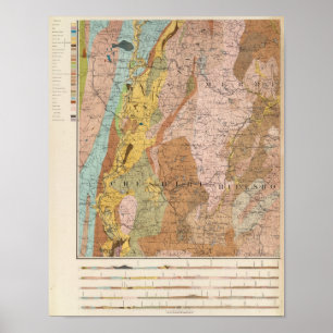 Poster Mapa Geological de New Hampshire 2