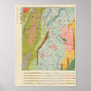 Pôster Mapa Geological de New Hampshire 3