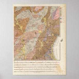 Pôster Mapa Geological de New Hampshire 4